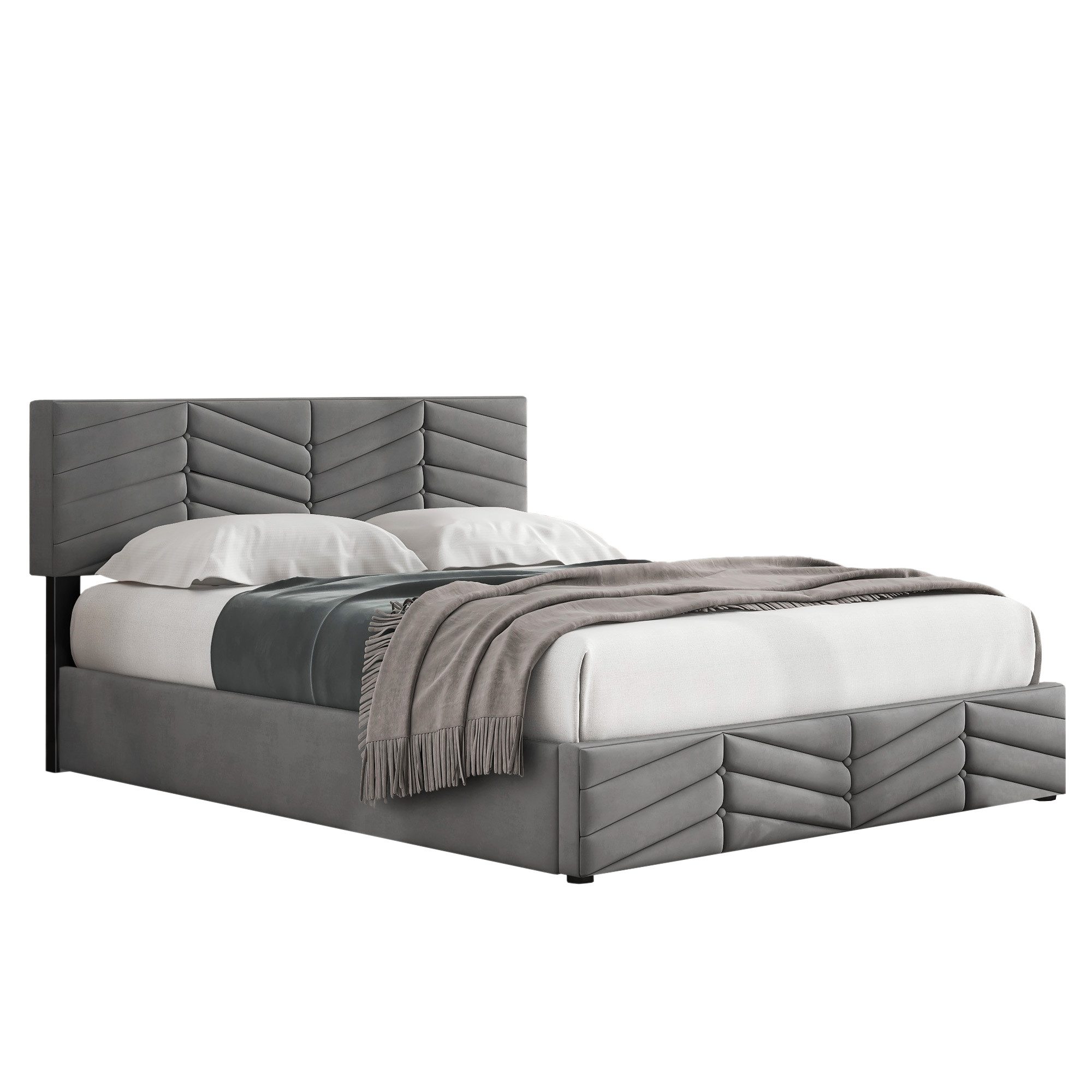 OKWISH Polsterbett Doppelbett Stauraumbett (140 x günstig online kaufen