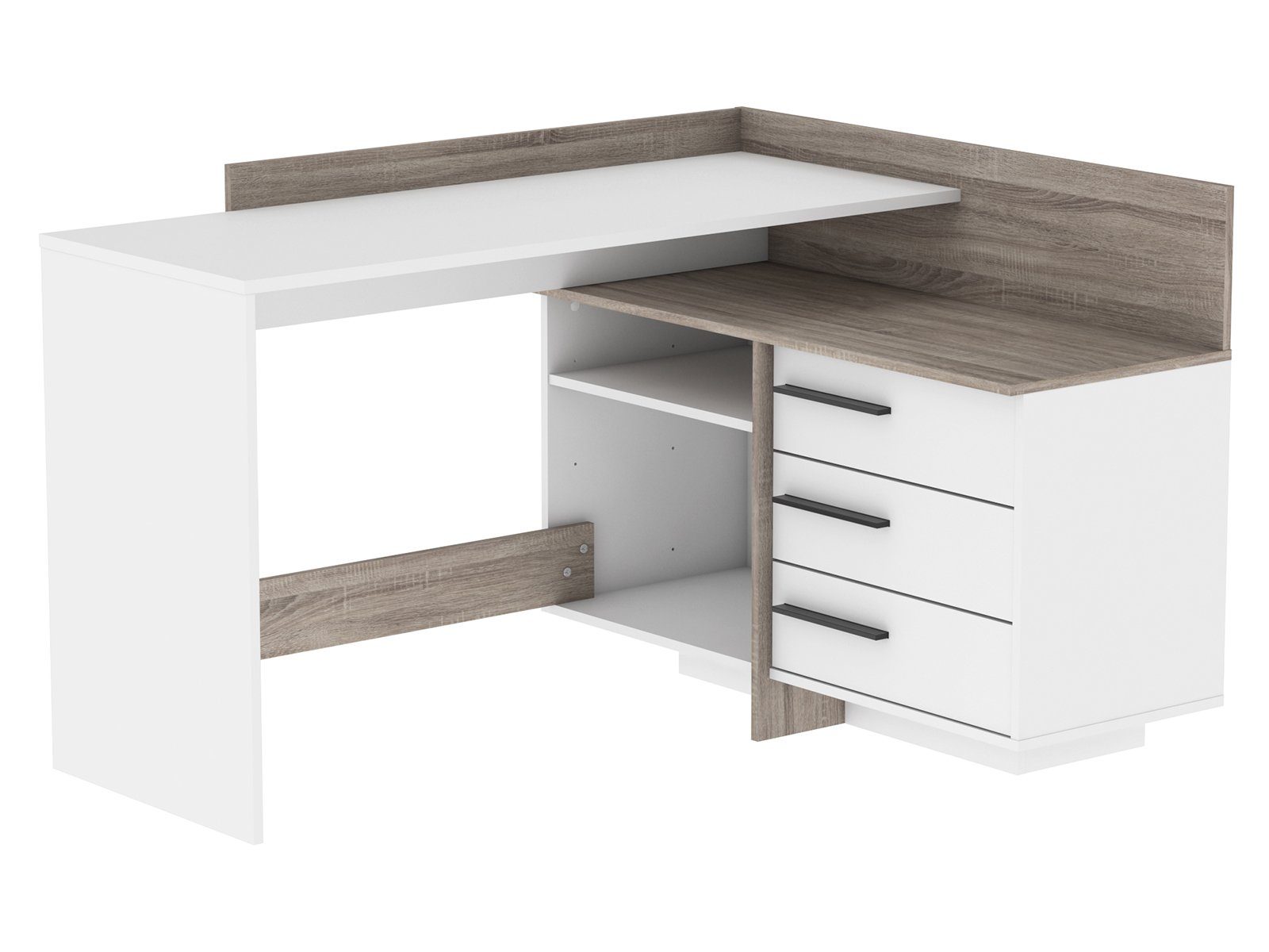 PREISBRECHER Eckschreibtisch Thales, 128,8 x 83,2 x 105,7 cm (B/H/T) günstig online kaufen