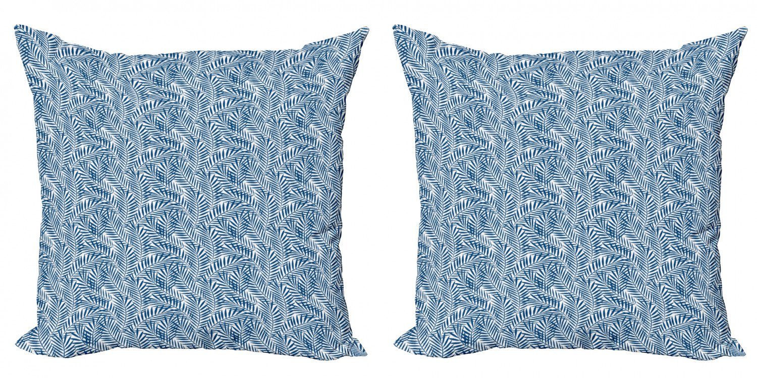 Kissenbezüge Modern Accent Doppelseitiger Digitaldruck, Abakuhaus (2 Stück), Navy blau Abstrakt Exotische Natur