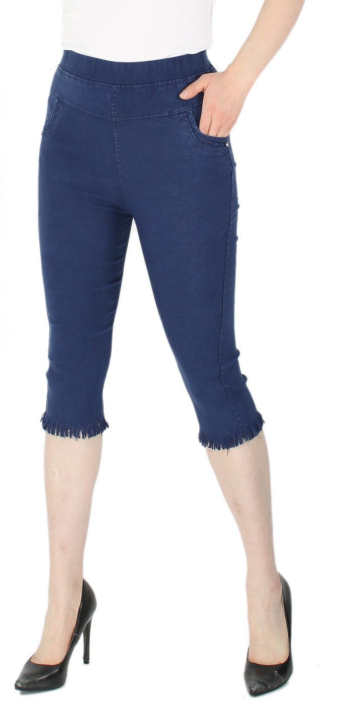 dy_mode Caprihose Damen-Caprihose mit Fransen – günstig online kaufen
