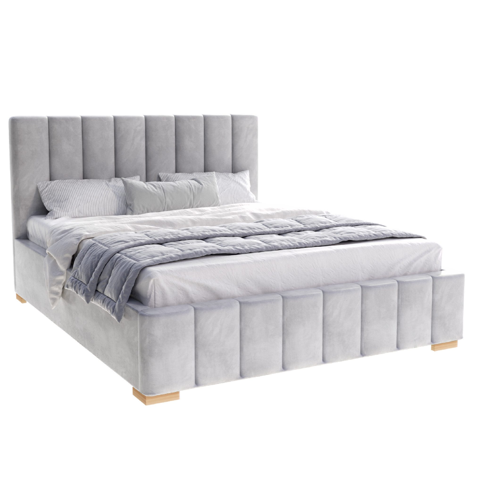 FDM Polsterbett modern mit Bettkasten MADE IN EU - mit hochwertigem Velours günstig online kaufen