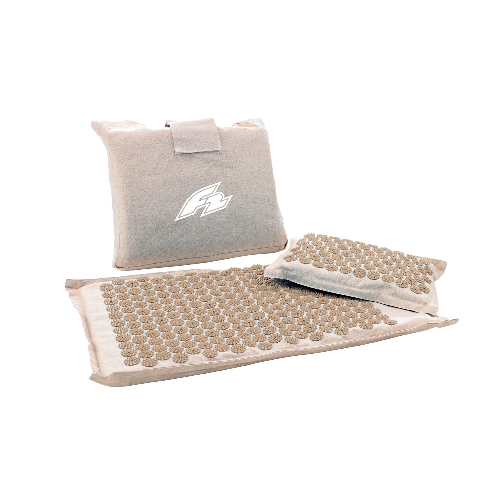 F2 Balanceboard F2 Balance Board Reflexology Set Akkupressur Leinen 45,5x70,5cm Beige