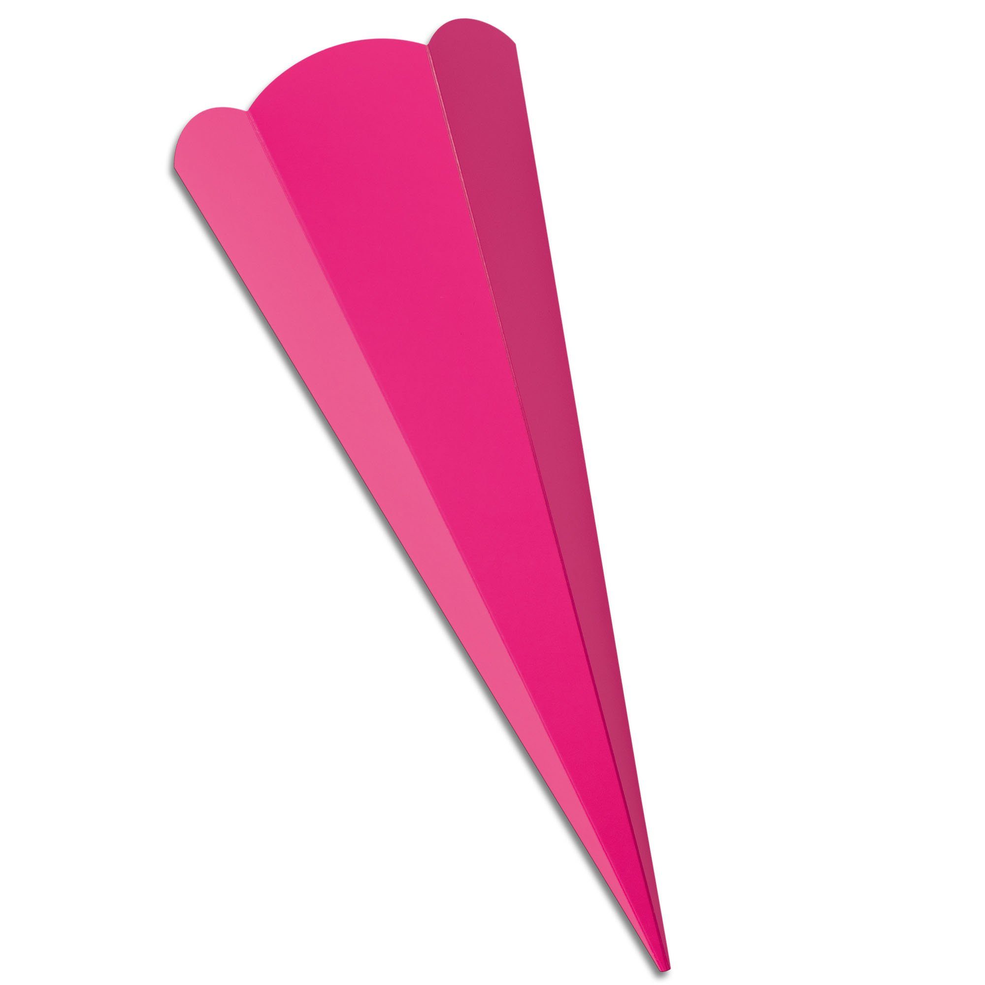itenga Schultüte Schultüten-Zuschnitt 6-eckig, 68cm PINK - Schultüten Rohling zum Baste
