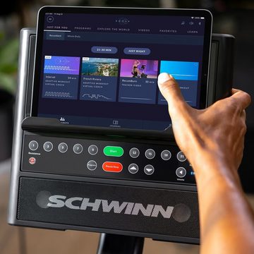 Schwinn® Ergometer Liegeergometer 590R, App-Workouts auf Tablet, IOS und Android abspielbar
