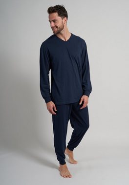 CECEBA Pyjama CECEBA Herren Pyjama blau minimal (1 tlg)