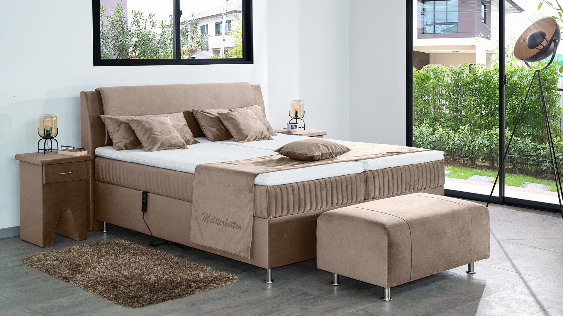 Meisterbetten Boxspringbett Mari (mit Motor, 7-Zonen günstig online kaufen