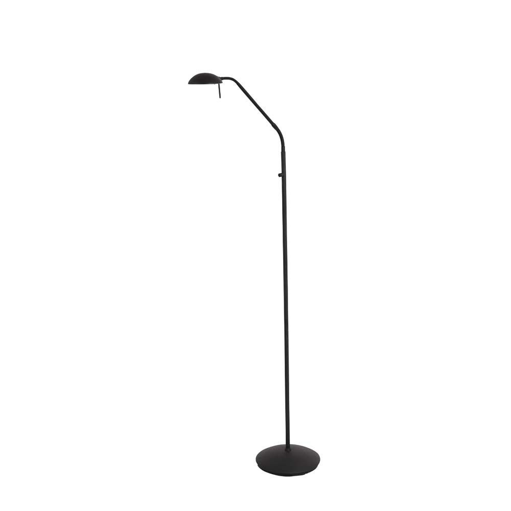 Steinhauer LIGHTING LED Stehlampe, LED-Leuchtmittel fest verbaut, Warmweiß, Stehlampe Leselampe Wohnzimmerleuchte LED Dimmer Standleuchte Schwarz