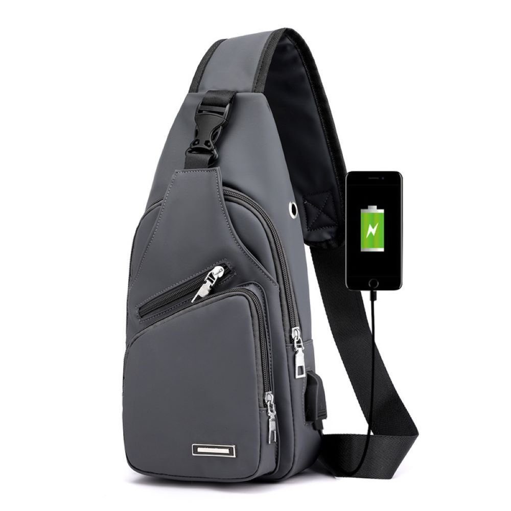 Blusmart Umhängetasche Universelle wasserdichte Umhängetasche für Damen und Herren (Messenger-Tasche, 1-tlg., Mit USB-Ladeanschluss und Kopfhöreranschluss), Geeignet für Reisen, Fitnessstudio, Wandern, Büro, Radfahren usw.
