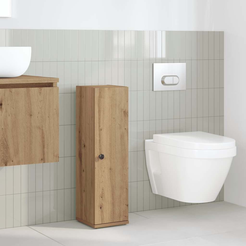 vidaXL Badezimmer-Set Badezimmerschrank mit Rollenhalter Artisan-Eiche 20,5 günstig online kaufen