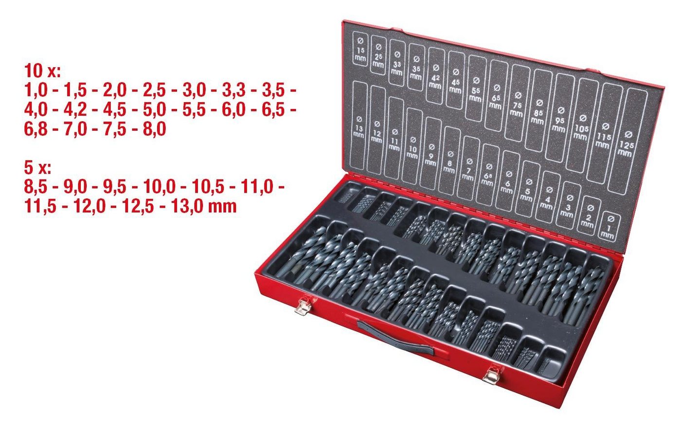 Thumbnail - KS Tools Spiralbohrer HSS-R Spiralbohrer-Satz, 230-tlg, 1-13mm