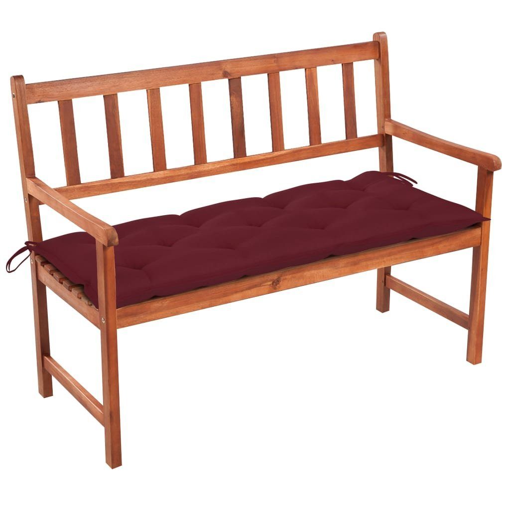 vidaXL Gartenbank Gartenbank mit Auflage 120 cm Massivholz (1-St)