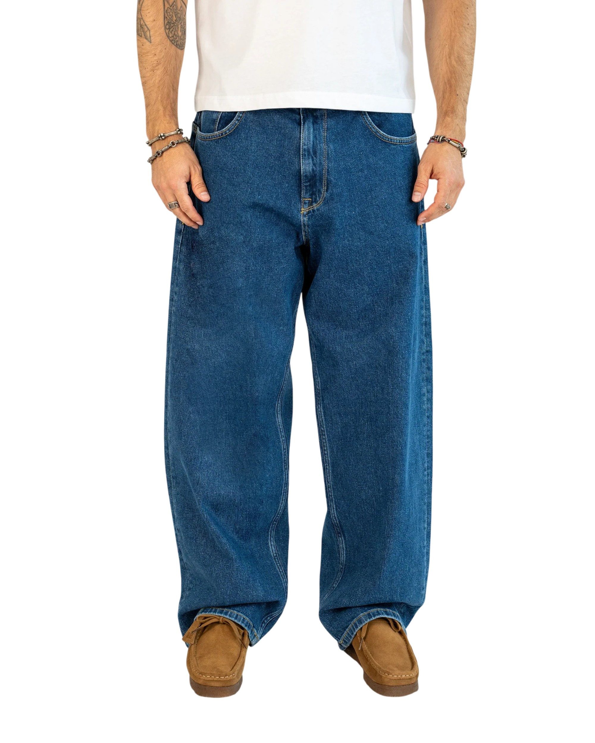 HOMEBOY Loose-fit-Jeans Jeans Home Boy x-tra Monster 3D Gothic (1-tlg) Große 3D GOTHIC HOMEBOY Stickerei