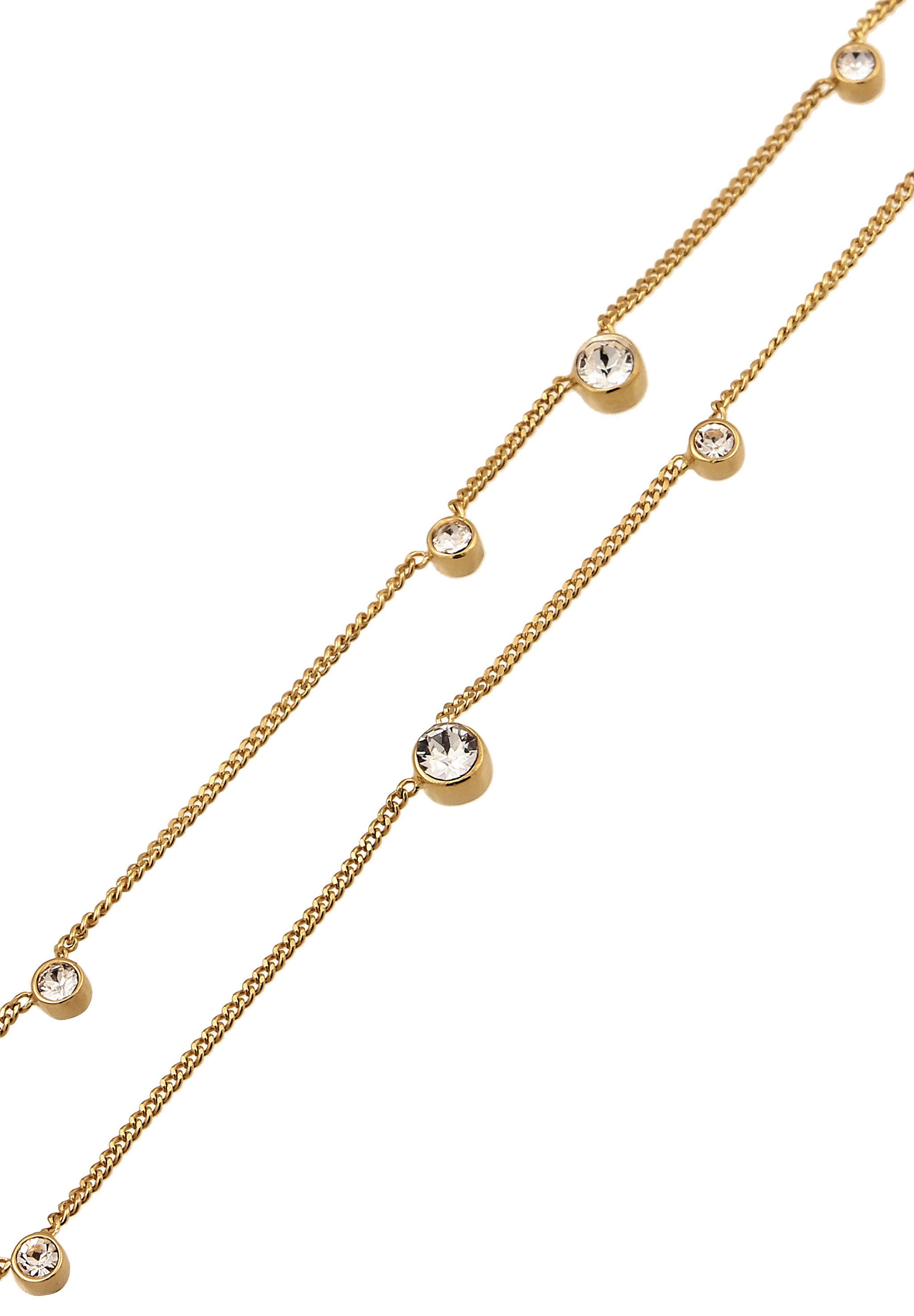 Elli Ketten-Set Layer mit Kristallen von Swarovski® Weiß 925 Sterling Silber
