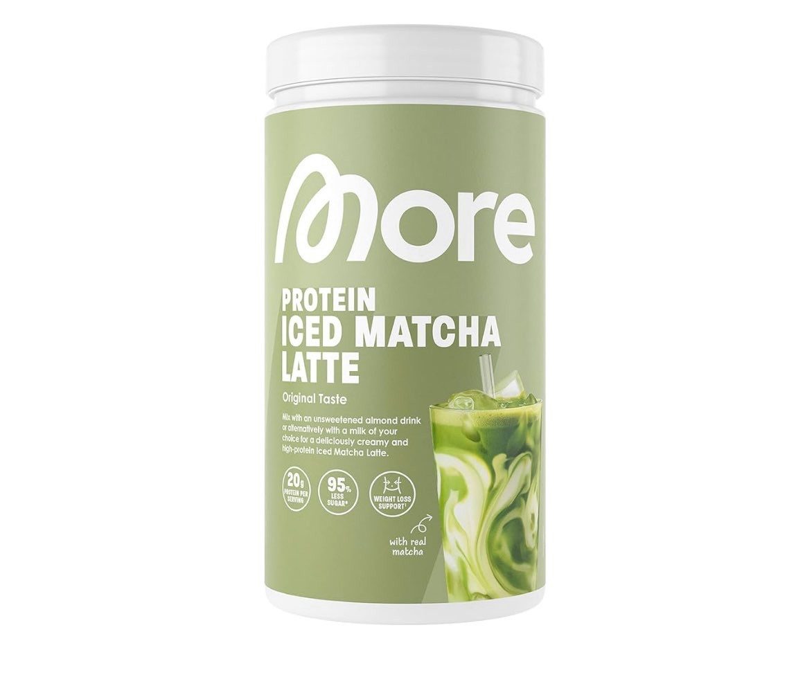 More Nutrition MORE Protein Iced Matcha Latte, 500g Pulver, 500 g
