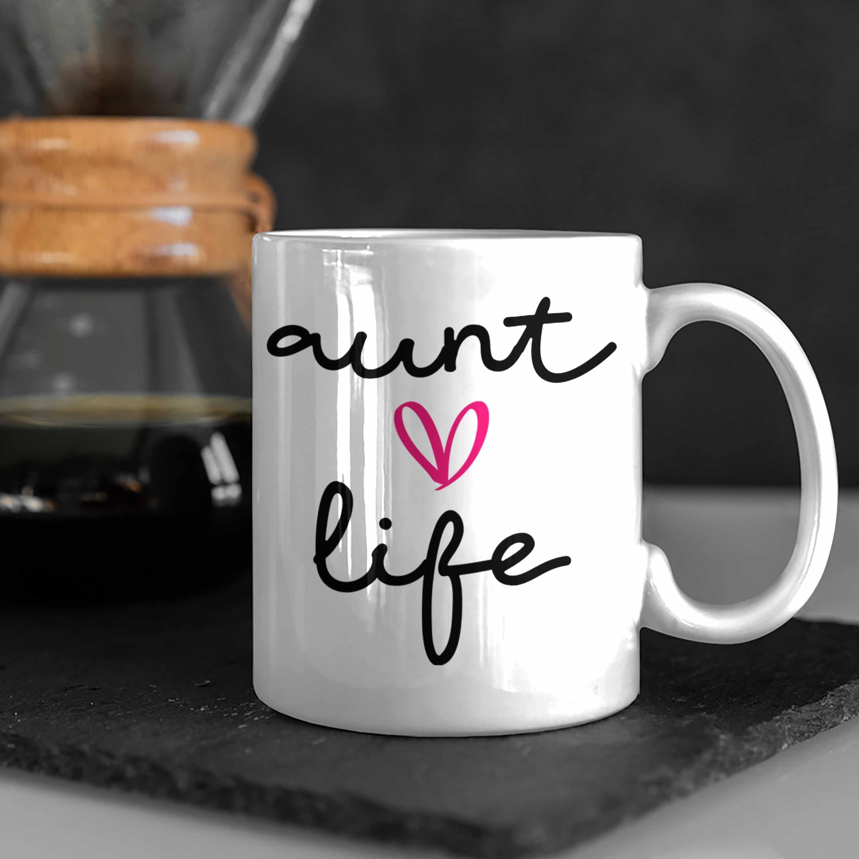 Trendation Tasse Trendation - Aunt Tante Tasse Tante Beste Weiss Tante Geschenk Kaffeetasse Life Lustig Geburtstag Geschenkidee für
