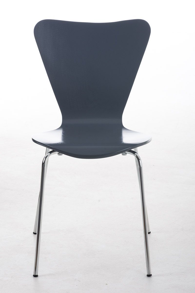 Messestuhl), - Calisso (Besprechungsstuhl grau Sitzfläche ergonomisch Sitzfläche: - Gestell: Konferenzstuhl TPFLiving - mit Holz chrom Metall Warteraumstuhl Besucherstuhl - geformter