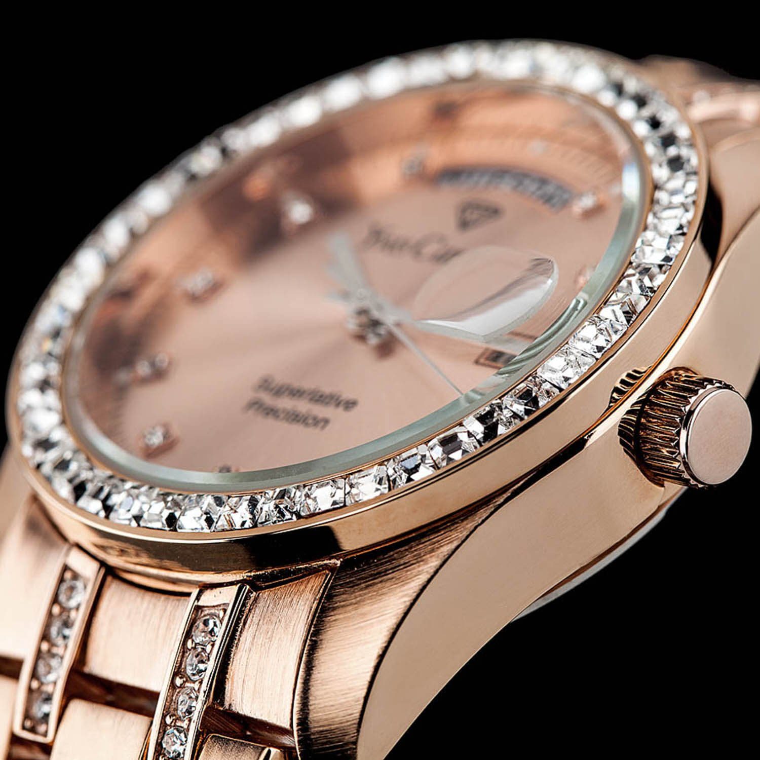 Yves Camani Quarzuhr AURON, Kratzfeste Mineralglas, 3 ATM, funktionale Datumsanzeige