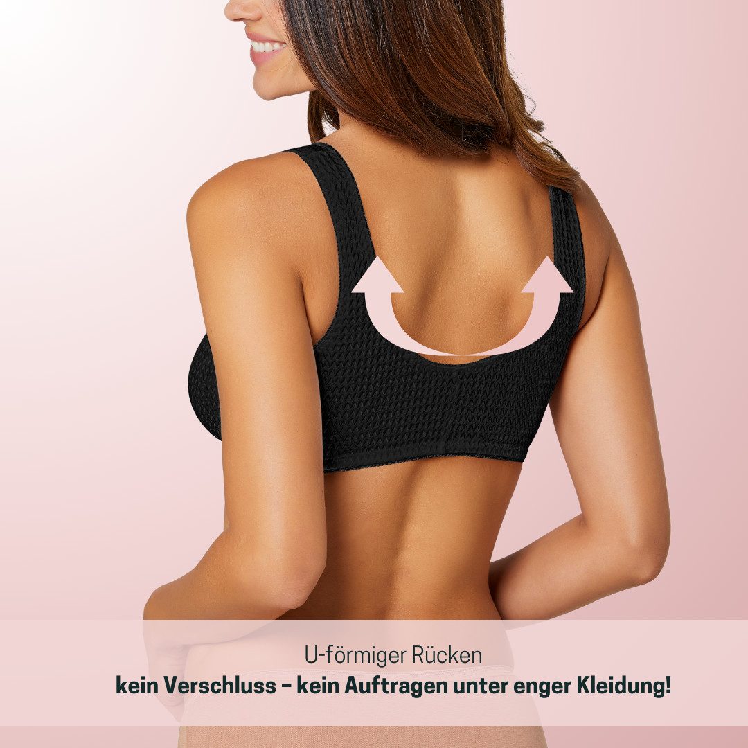 Medosan Entlastungs-BH Soft-BH ohne Bügel, mit Frontverschluss, verschiedene Farben