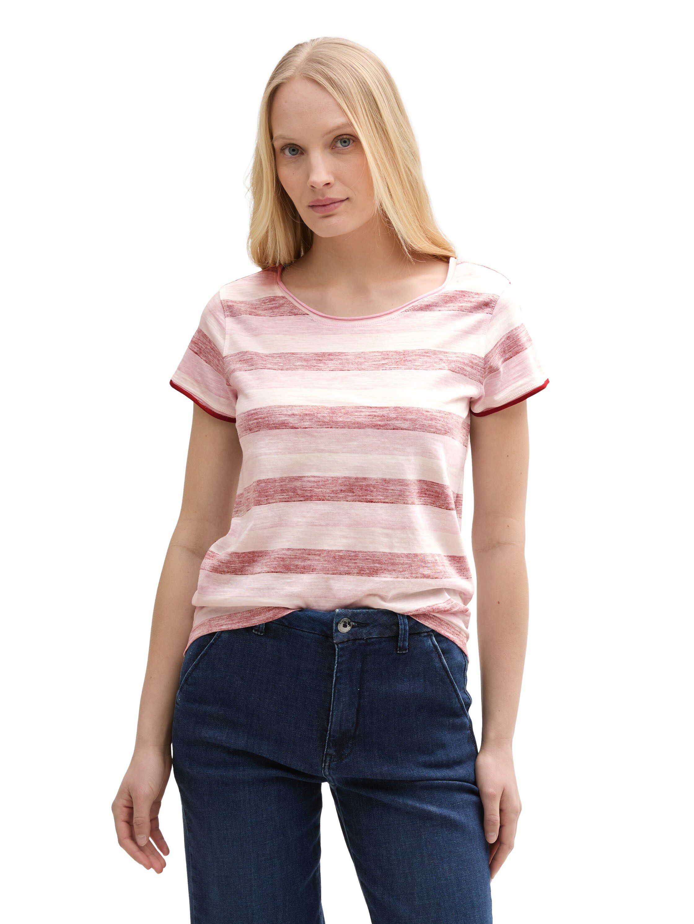 TOM TAILOR T-Shirt mit All-Over Print günstig online kaufen