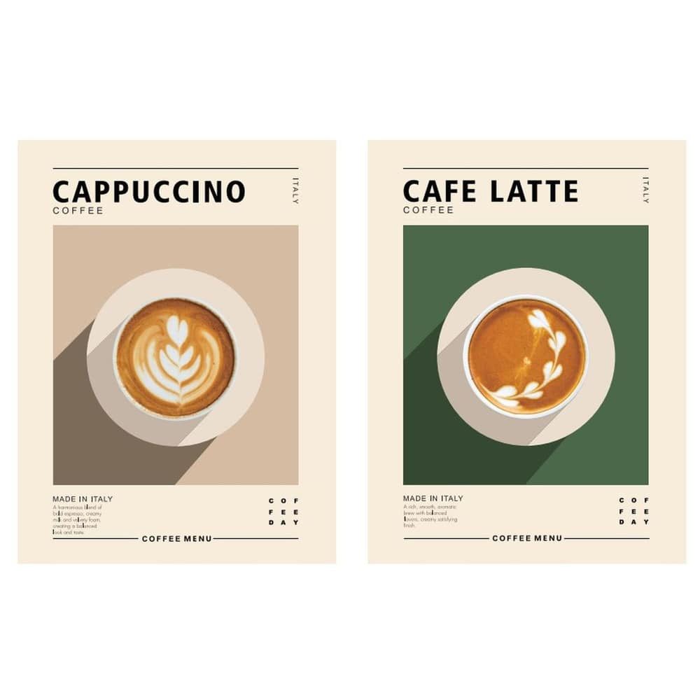 MICA Bilderrahmen 2er Set Poster Kaffee, (2 St)
