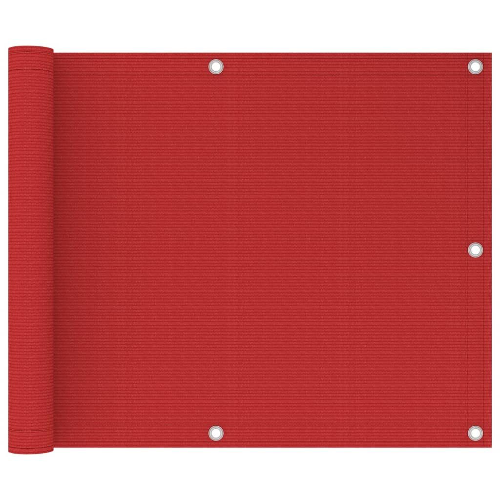 Thumbnail - vidaXL Balkonsichtschutz Balkonabdeckung Rot 75x300 cm HDPE