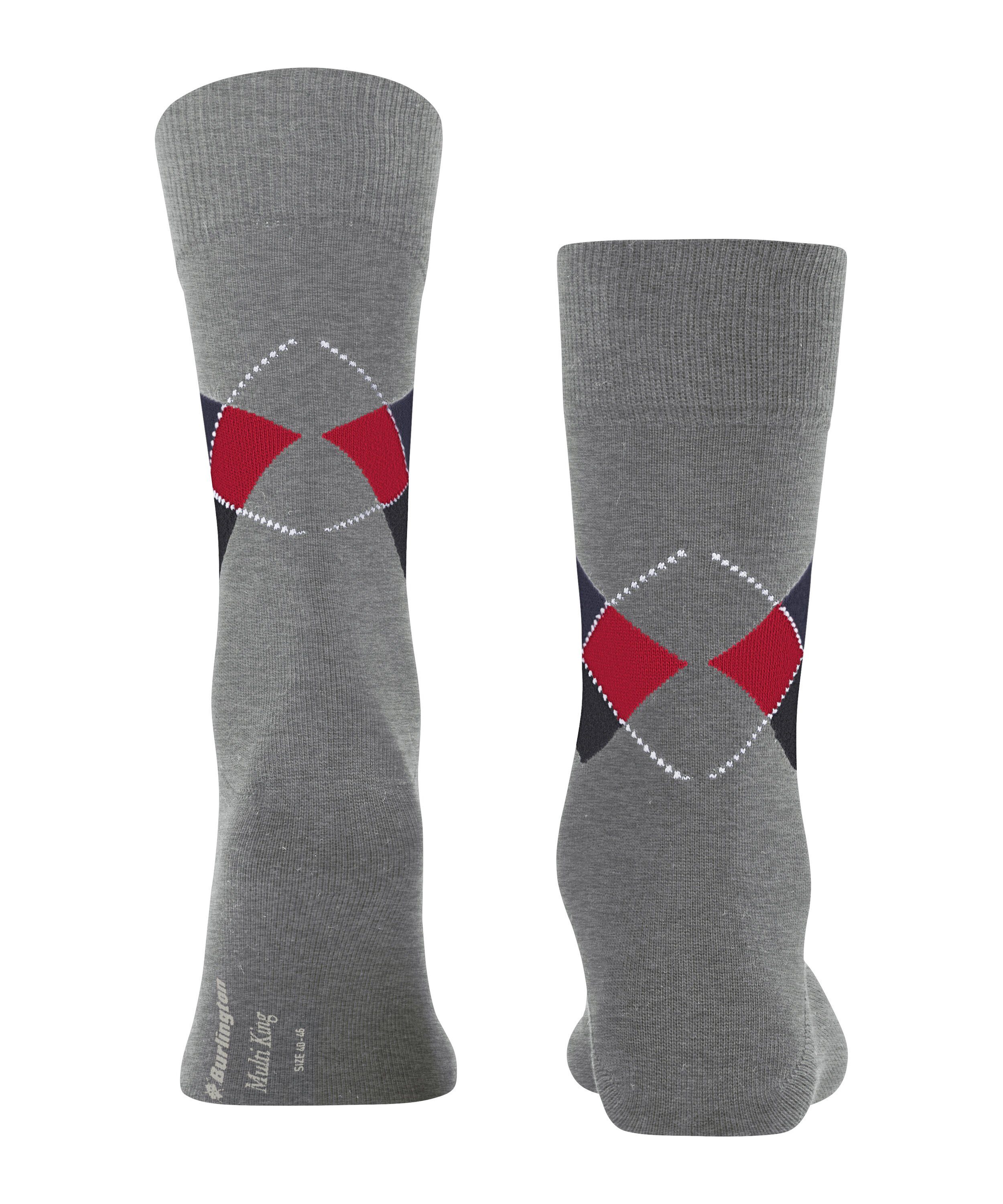 greymel. (3390) light Socken (1-Paar) Burlington Multi King