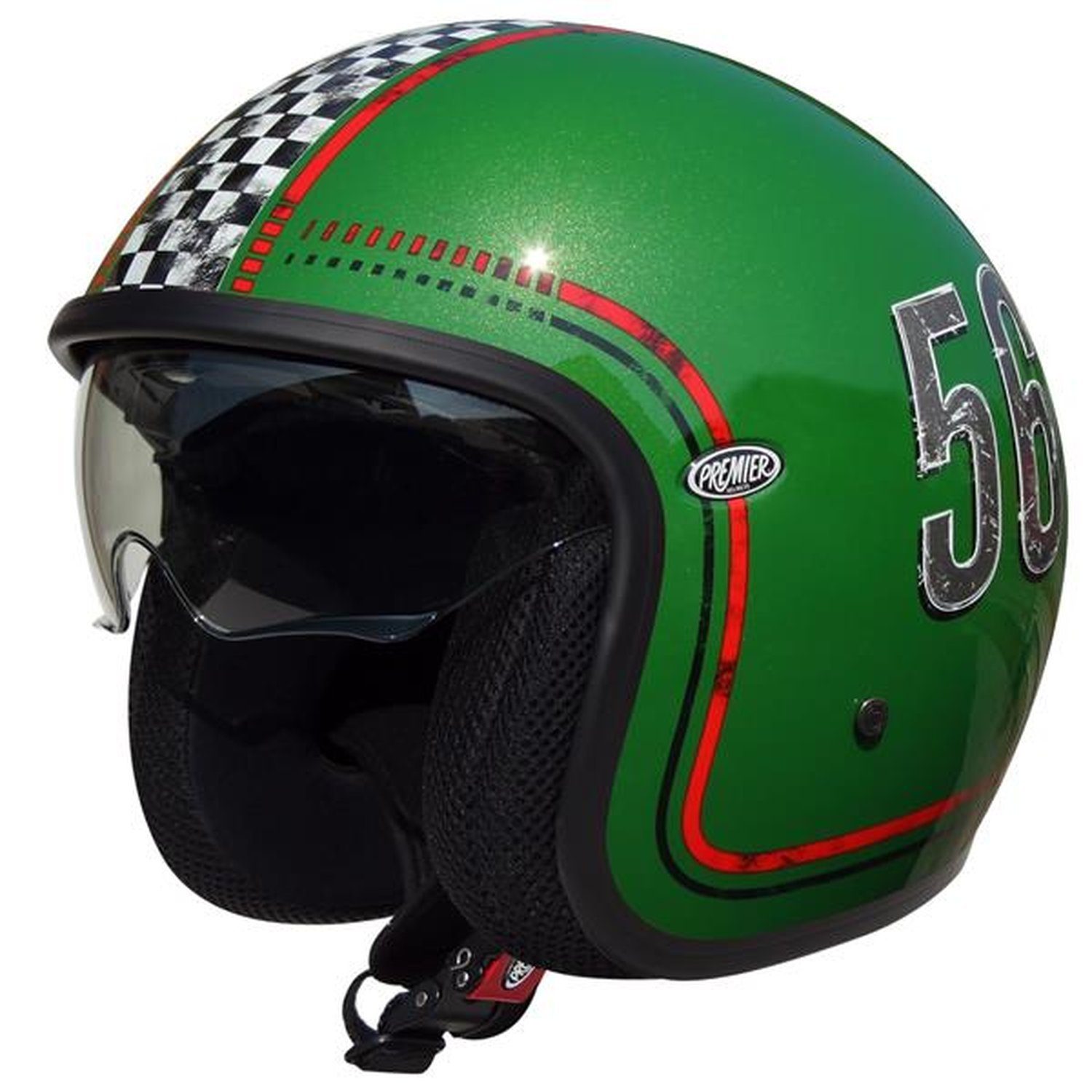 Premier Motorradhelm Premier Vintage FL6-grün