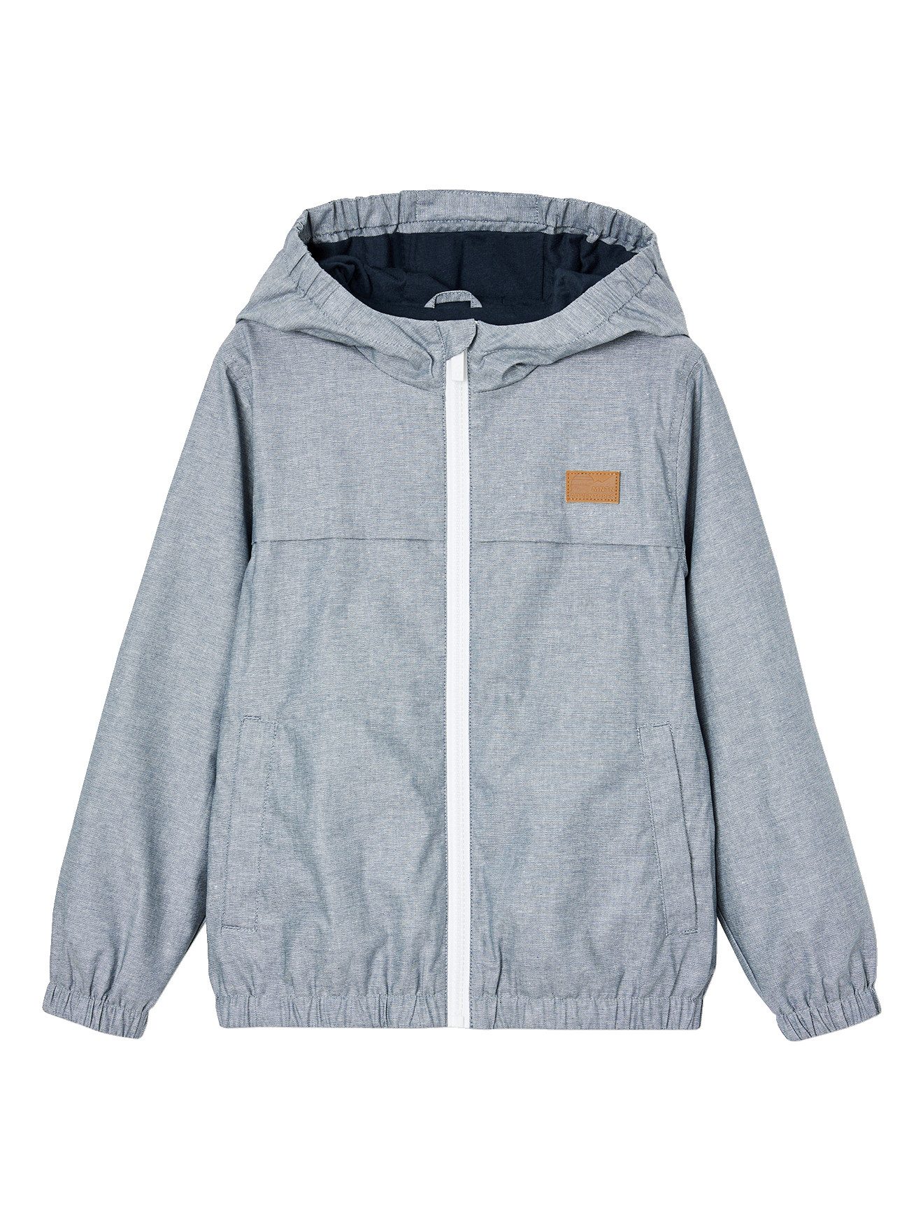 vertbaudet Regenjacke Jungen Jacke aus Chambray mit Kapuze