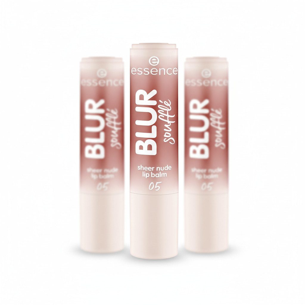 Essence Lippenbalsam BLUR soufflé sheer nude lip balm, 3-tlg.