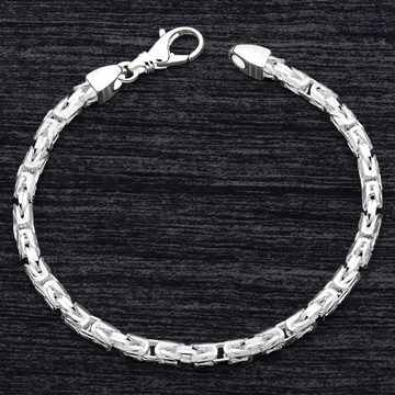 Tony Fein Königsarmband Königsarmband 3mm 925er Silber, Made in Italy für Damen und Herren