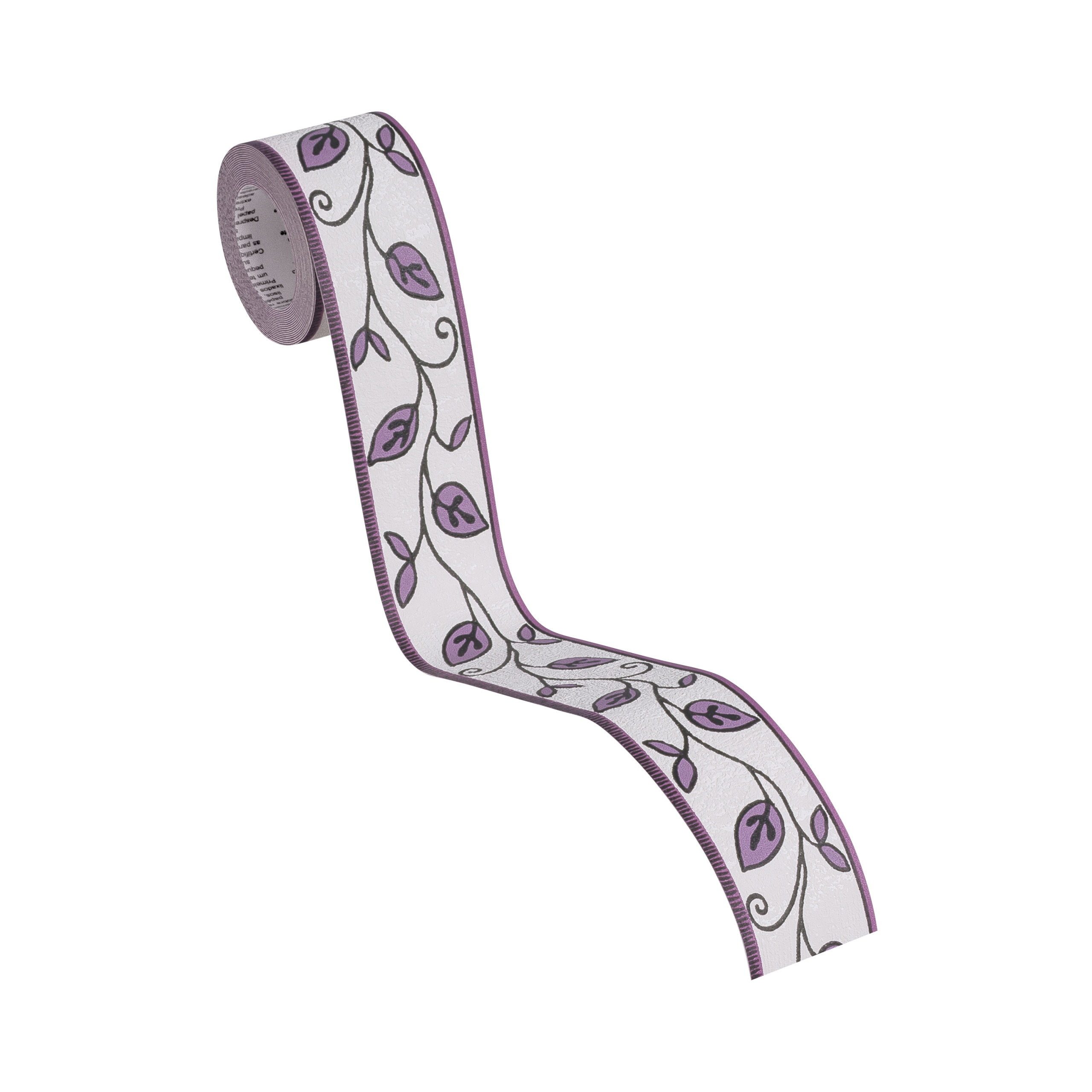 A.S. Création Bordüre, Blumen Violett 262226 Borte Bordüre selbstklebend Tapete Vinyl. Reduzierter Preis € 21,95. Unverbindliche Preisempfehlung € 30,95, (€ 87,80 pro 1 qm)