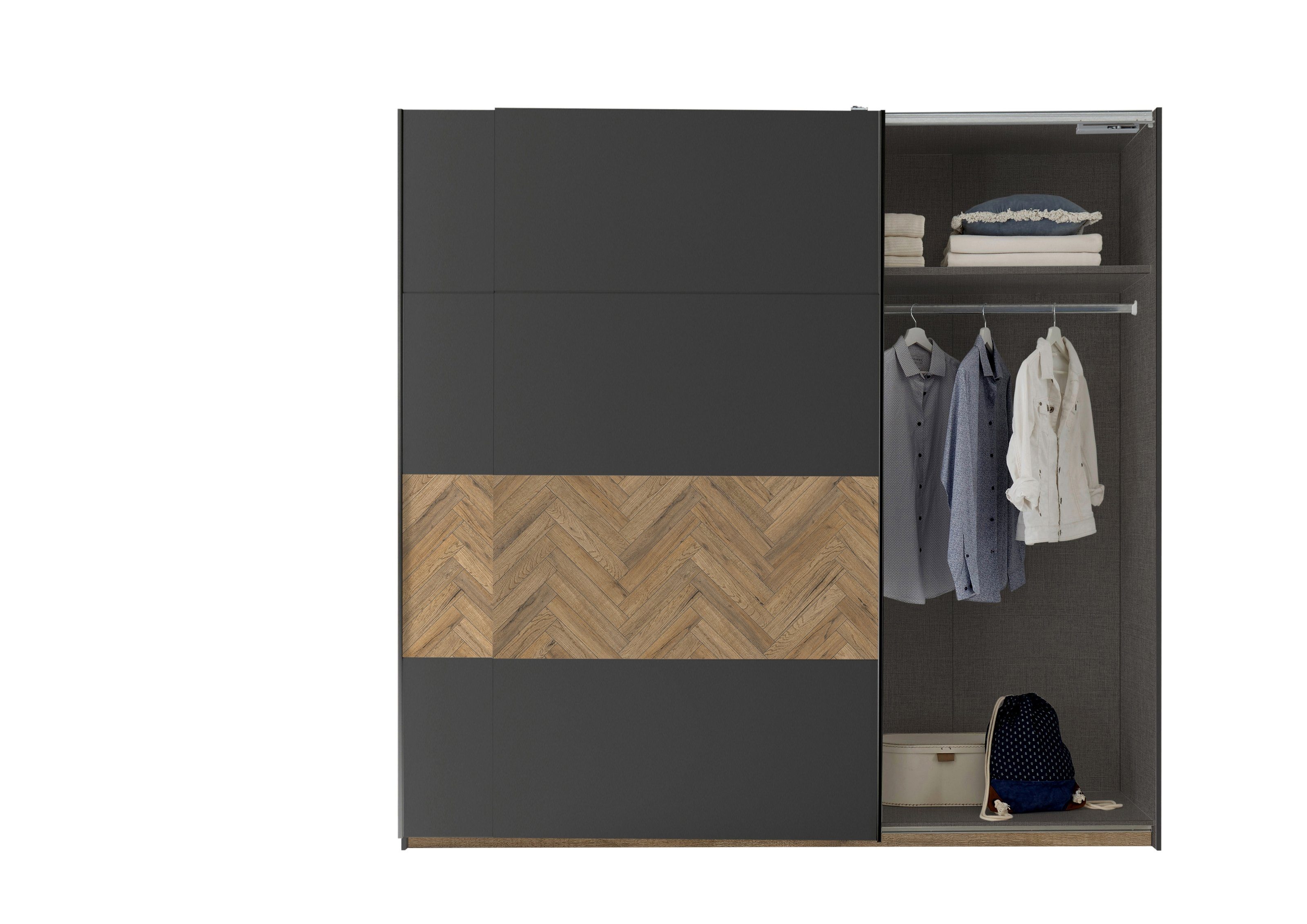 möbelando Kleiderschrank Pia 215 x 210 x 60 cm (B/H/T)