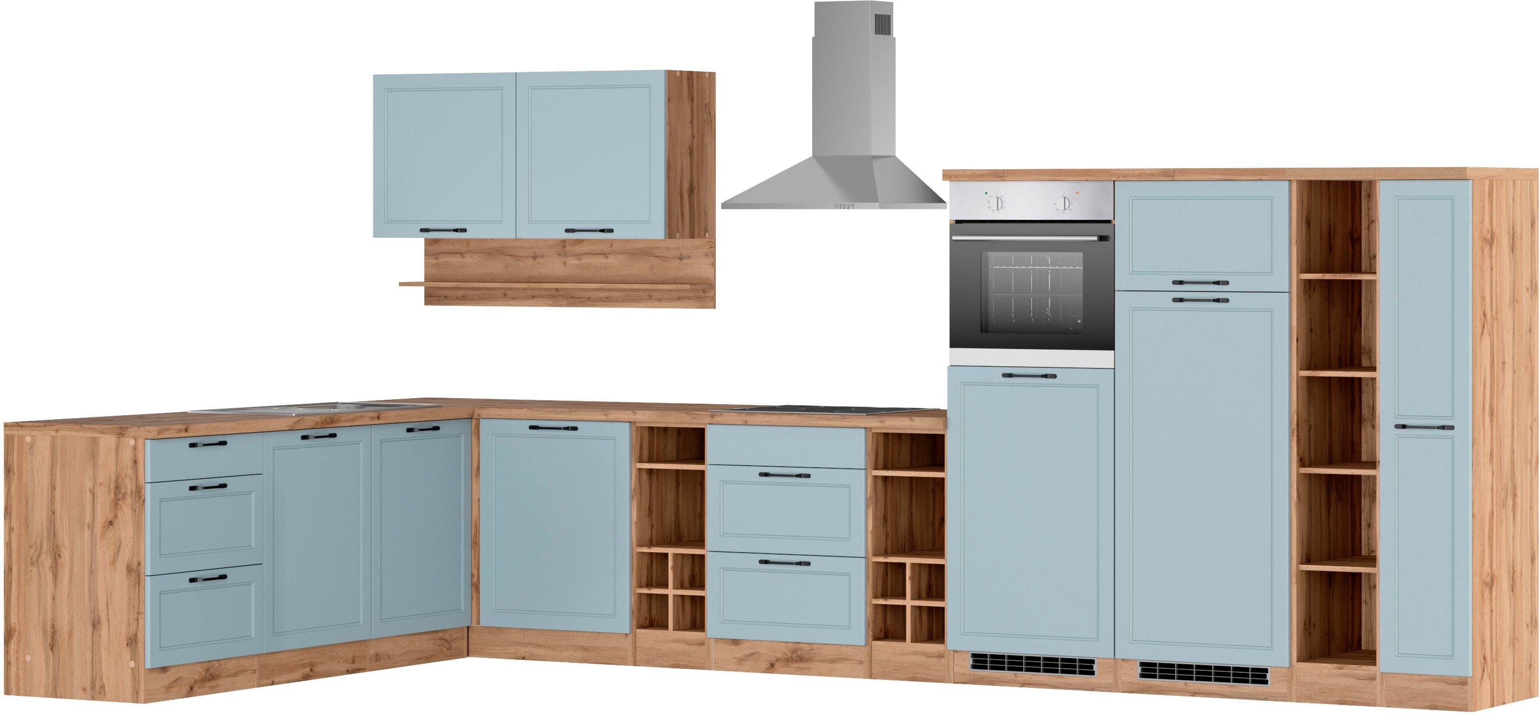 KOCHSTATION Winkelküche KS-Lana, Stellbreite 240/420 cm, wahlweise mit E-Geräten