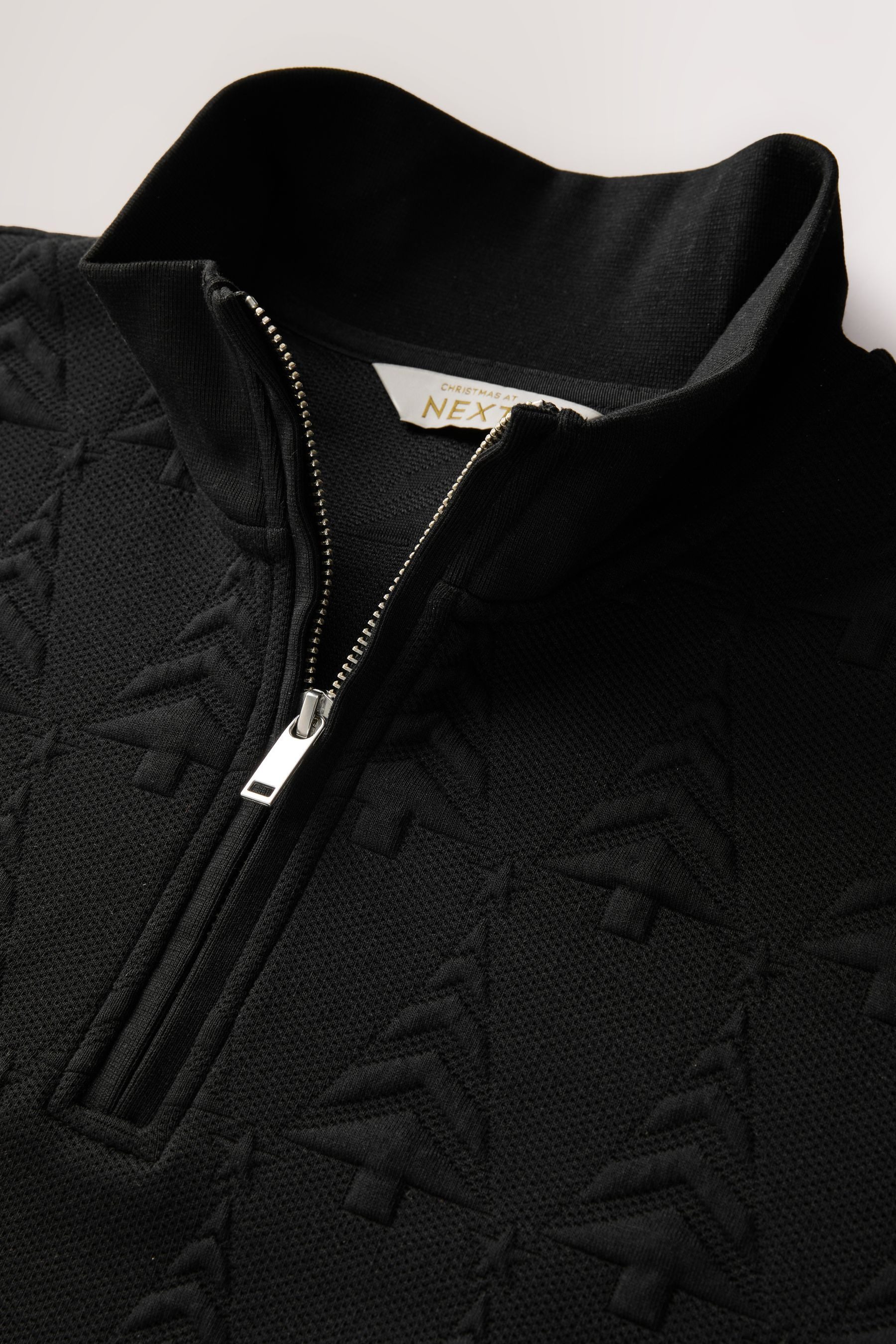 Next Sweater Jacquard-Pullover mit Reißverschlusskragen (1-tlg)