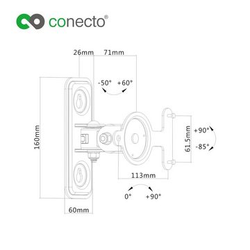conecto conecto CC50289 Halterung für Lautsprecher 2er-Set (1/4 Zoll oder Lautsprecher-Wandhalterung