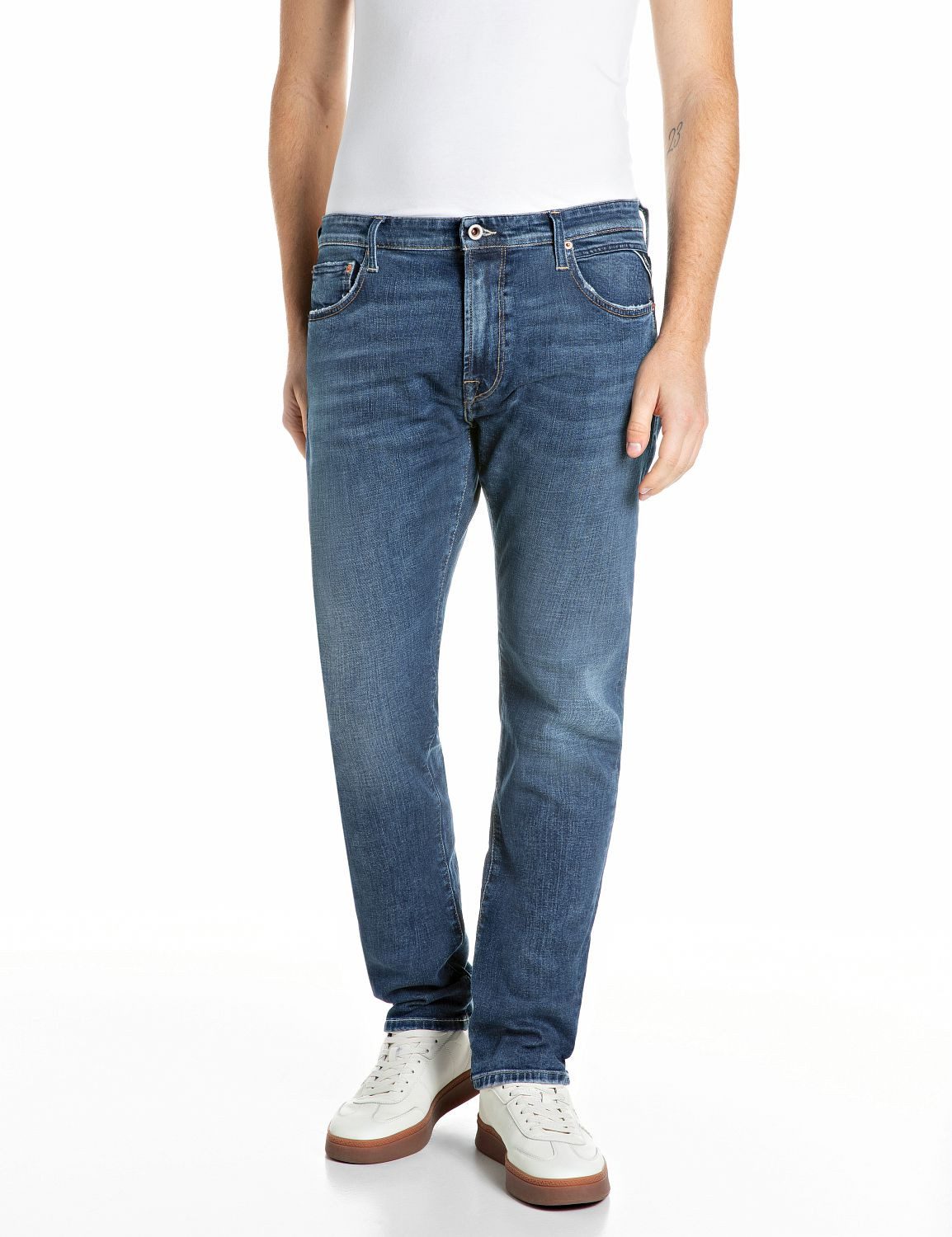 Replay Straight-Jeans Aideen im 5-Pocket-Stil