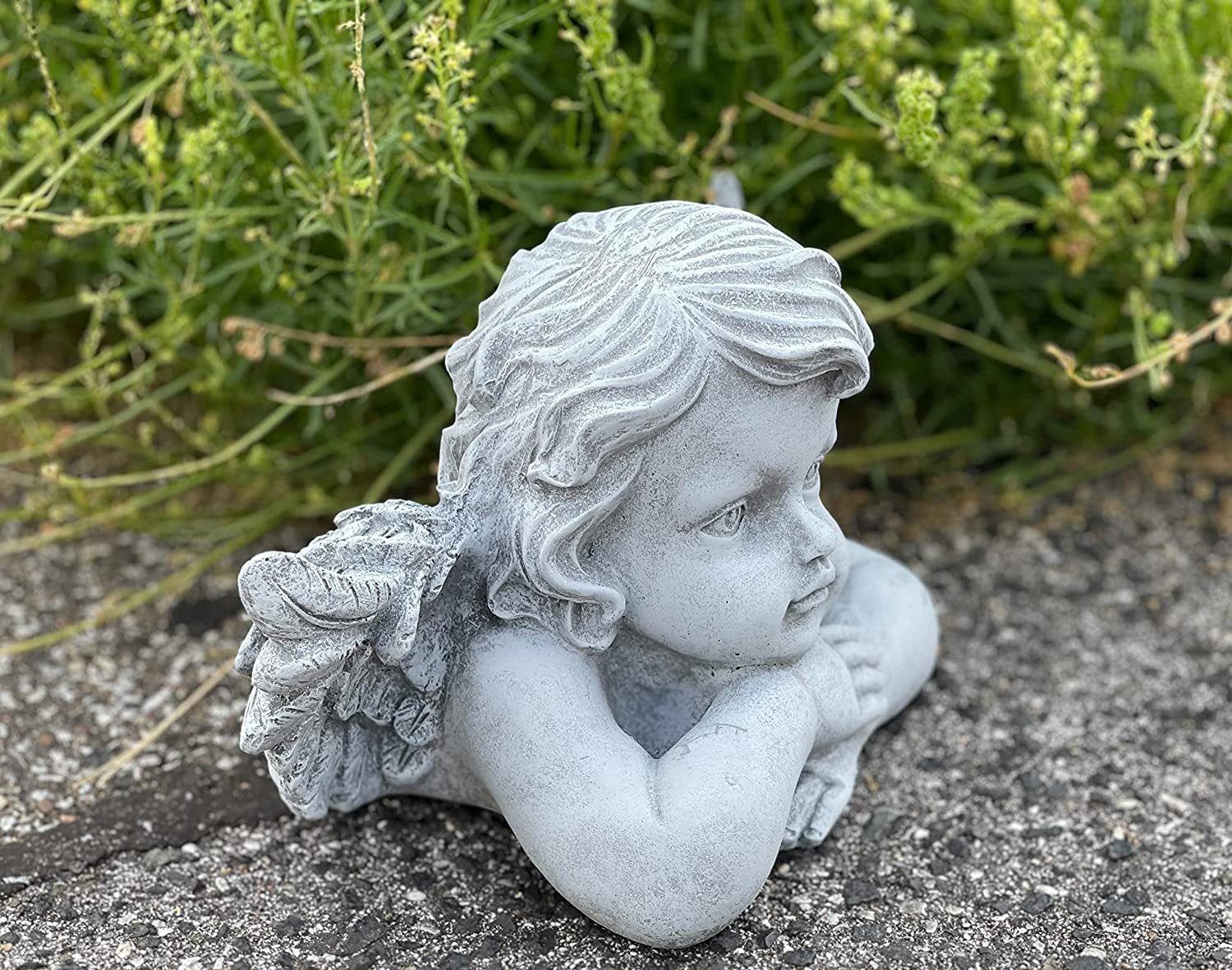 Stone and Style Engelfigur Frostfeste Steinfigur große Engel Büste