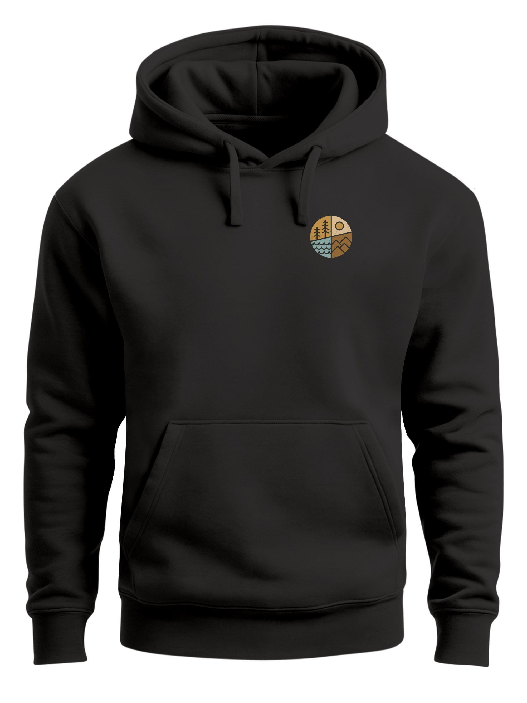 Hoodie Hoodie Backprint Herren Natur Grafik Berge Wald Adventure Outdoor