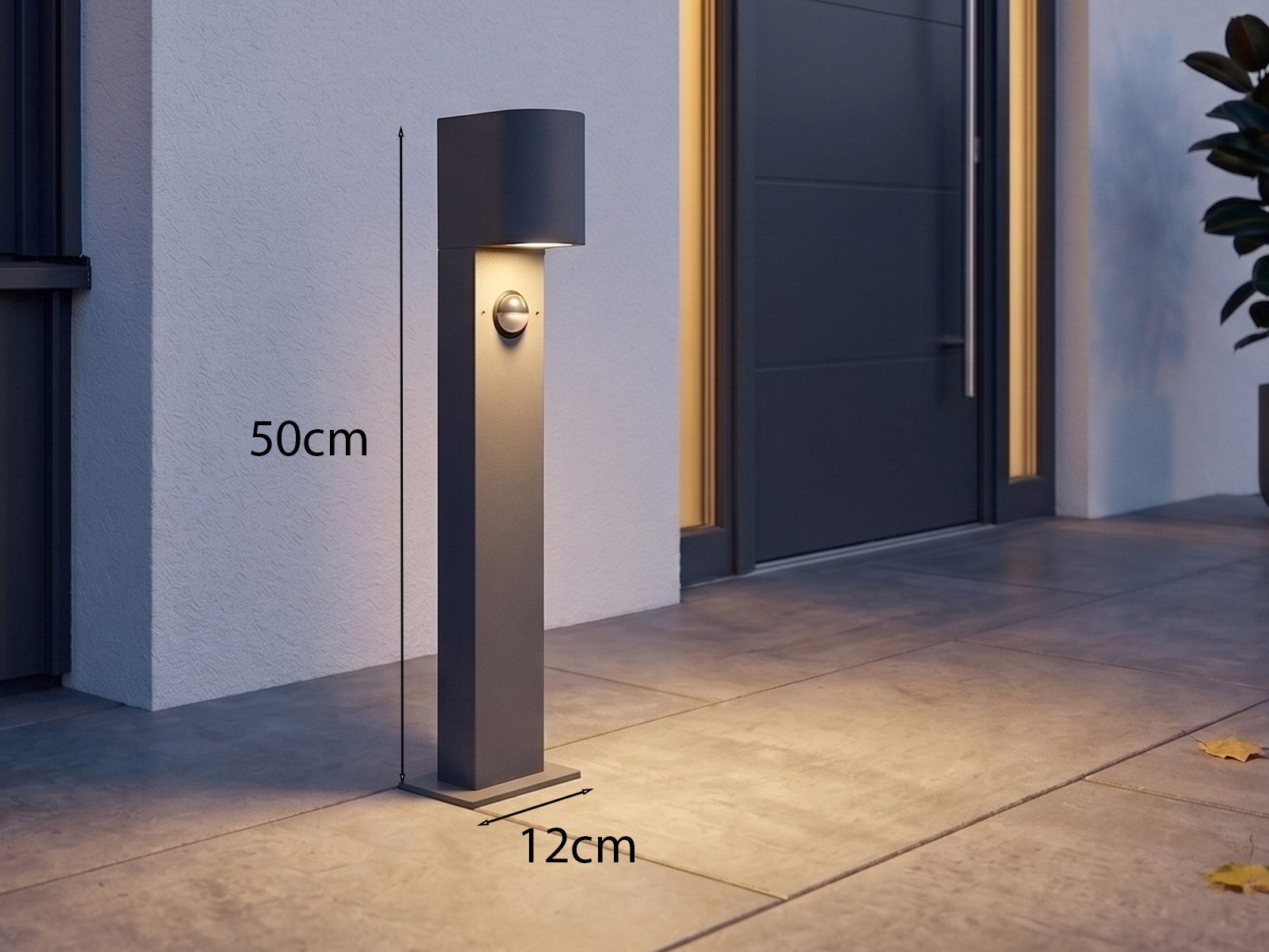 TRIO Leuchten LED Pollerleuchte 50cm mit Bewegungsmelder & GU10 LED, Bewegungssensor, LED wechselbar, warmweiß, Wegeleuchte zur Garten Wegbeleuchtung, Außenleuc – Bild 4 von 5