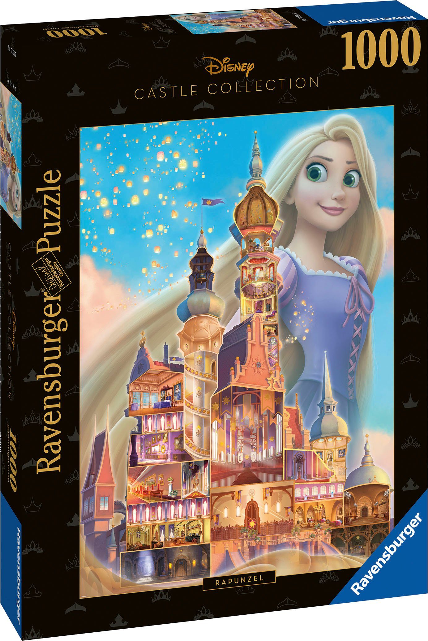 Ravensburger Puzzle Disney Castle Collection, Rapunzel, 1000 Puzzleteile,  Made in Germany, Softclick Technologie ermöglicht einfaches Puzzeln