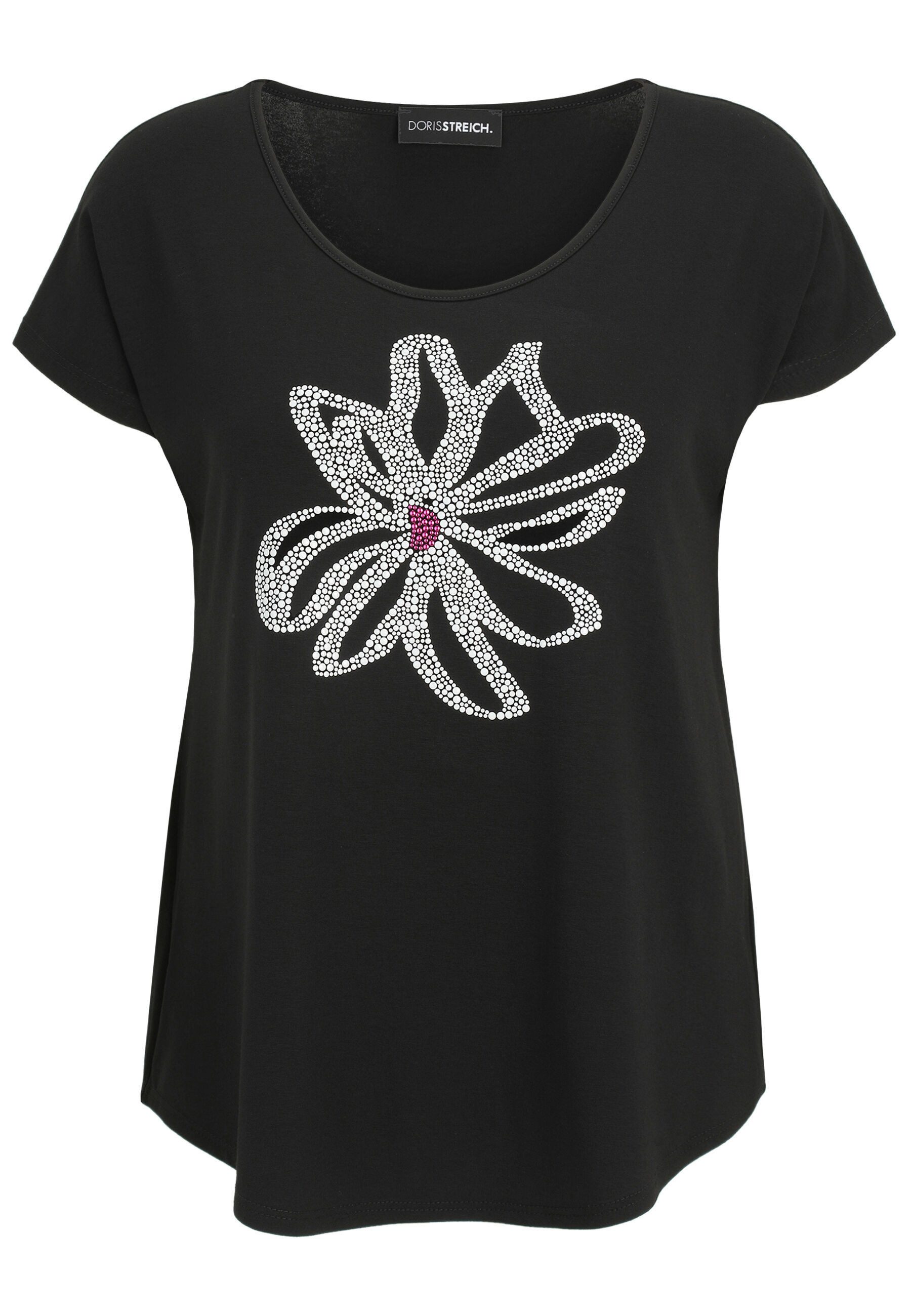 Doris Streich Rundhalsshirt (1-tlg) mit Blüten-Motiv