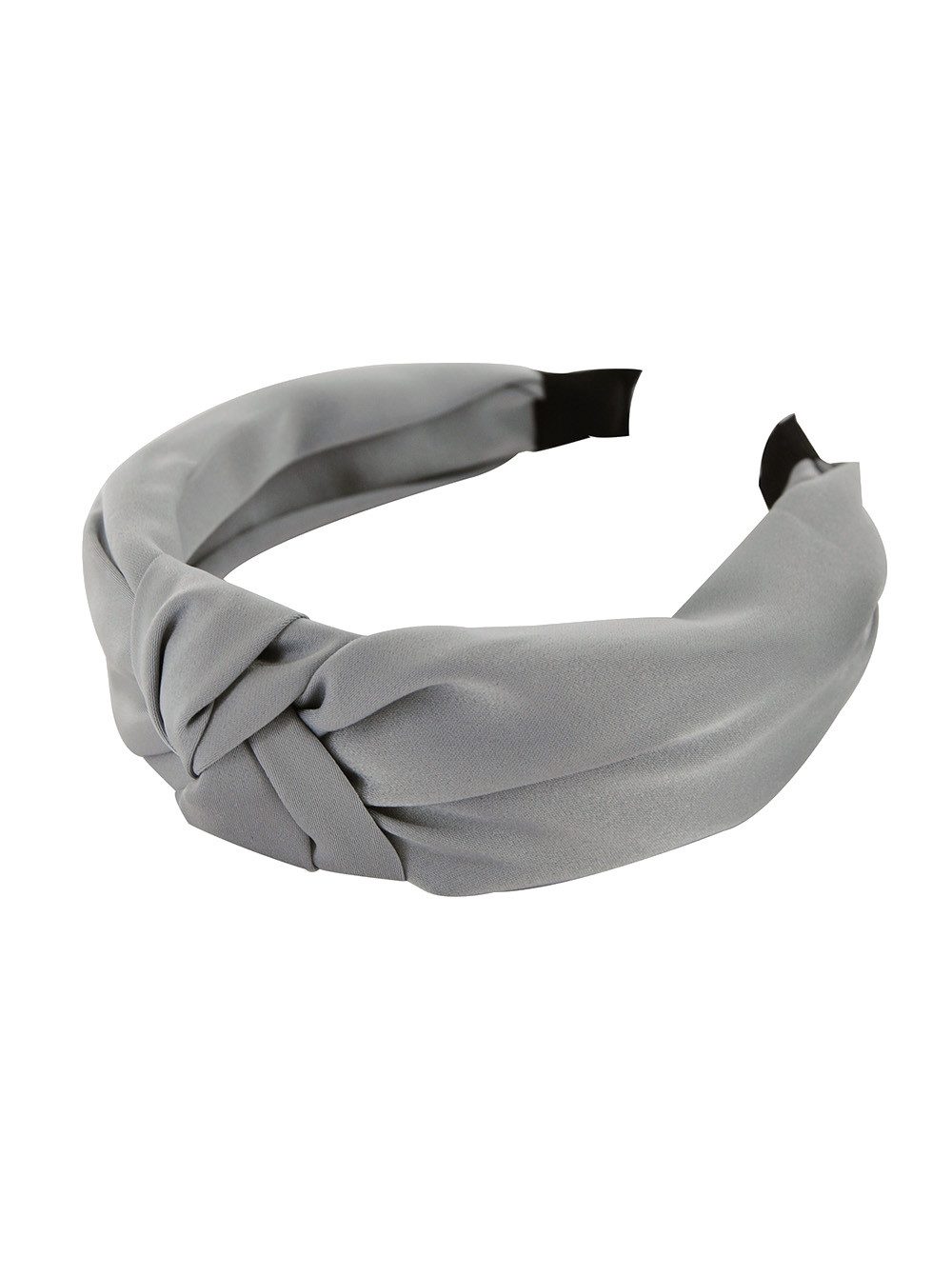 axy Haarreif Breiter Haarreif mit Knoten und Satin bezogen, Vintage Damen Haareifen Haarband
