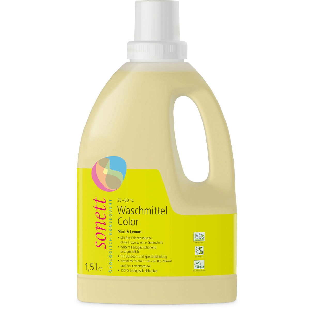 Sonett Waschmittel Color Mint u. Lemon 1.5 Liter Colorwaschmittel