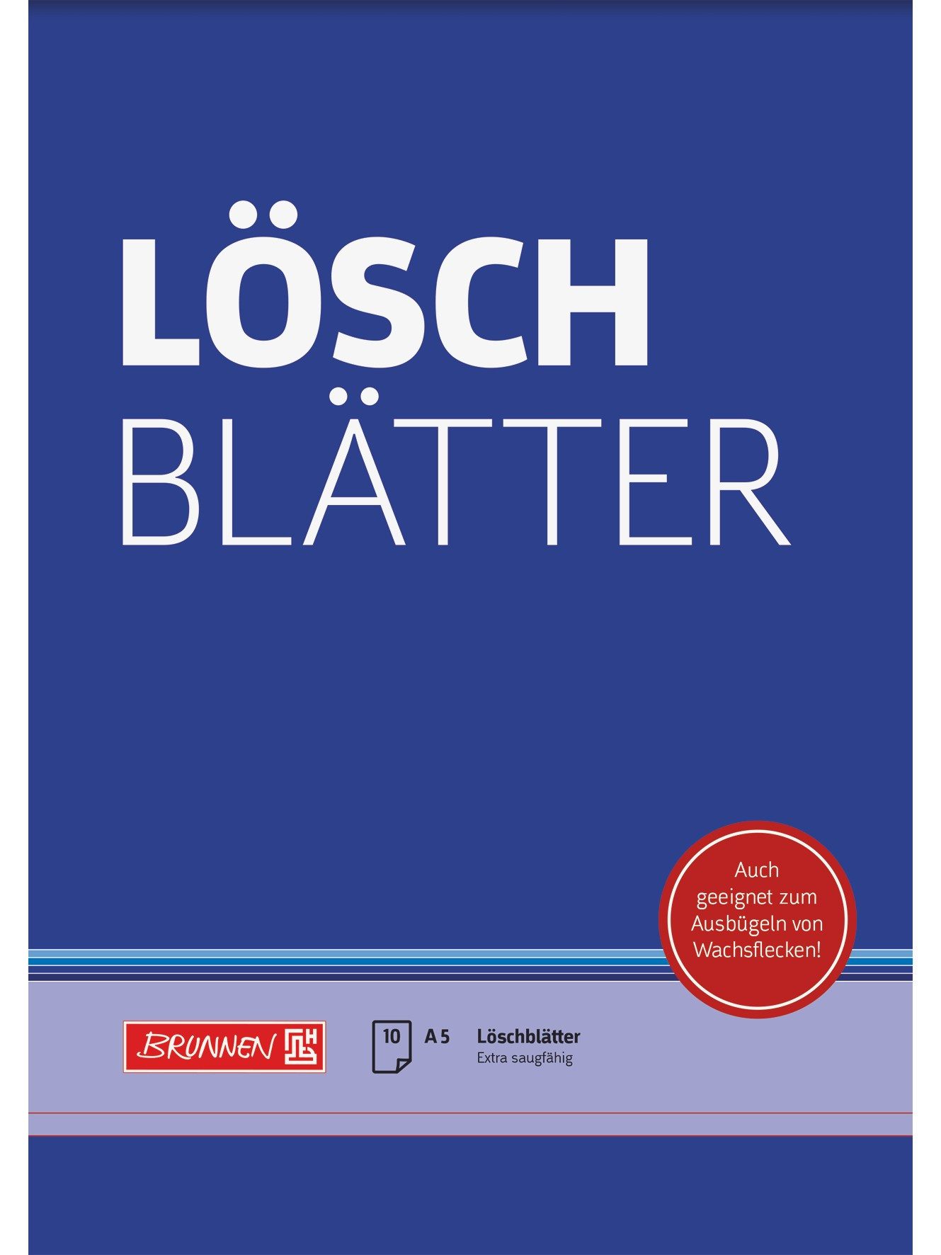 Baier & Schneider Schulheft Löschblattblock A5 10 Blatt blau
