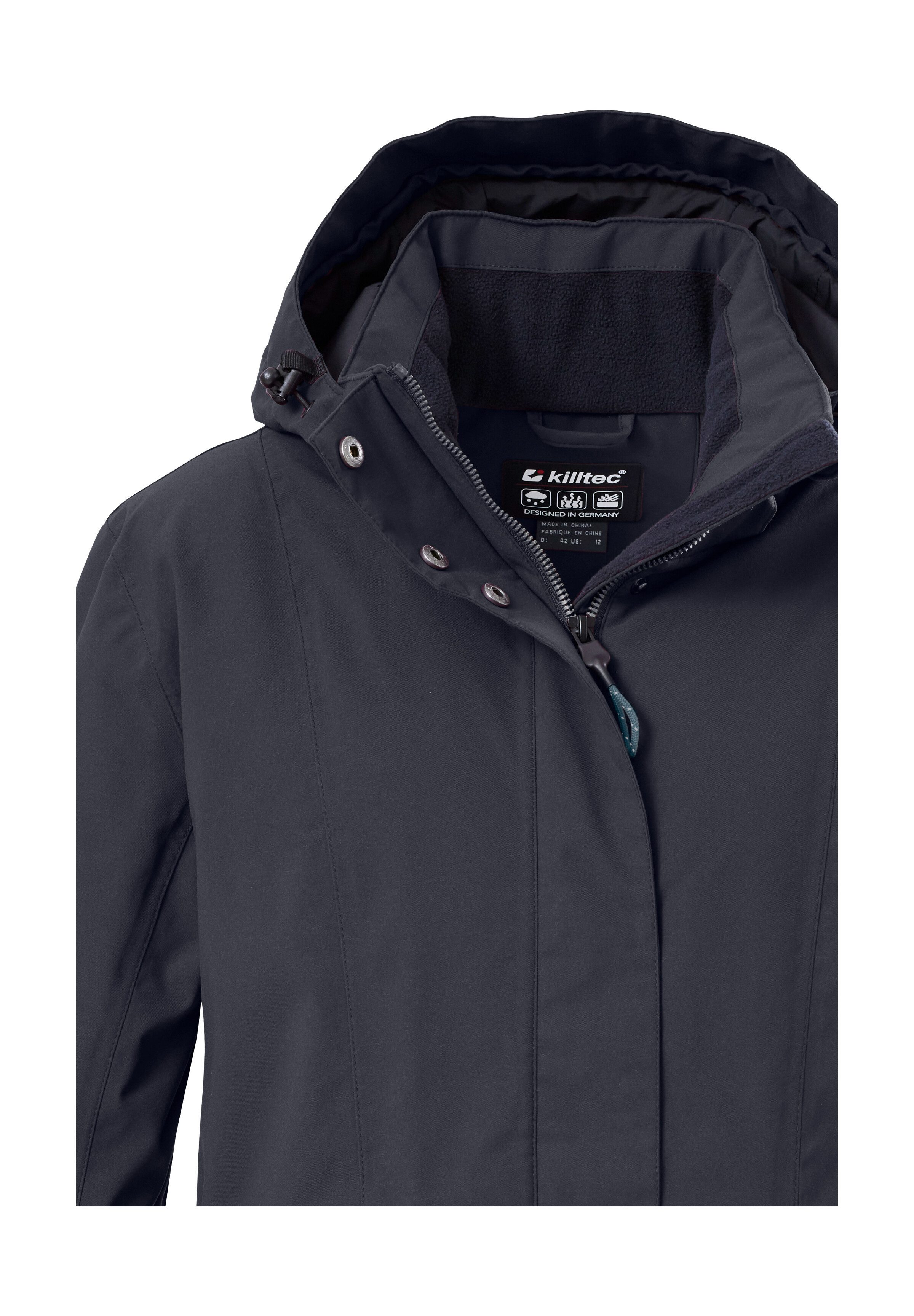 Killtec Funktionsjacke Damen Jacke Wasserdichte, atmungsaktive Damenjacke mit abnehmbarer Kapuze