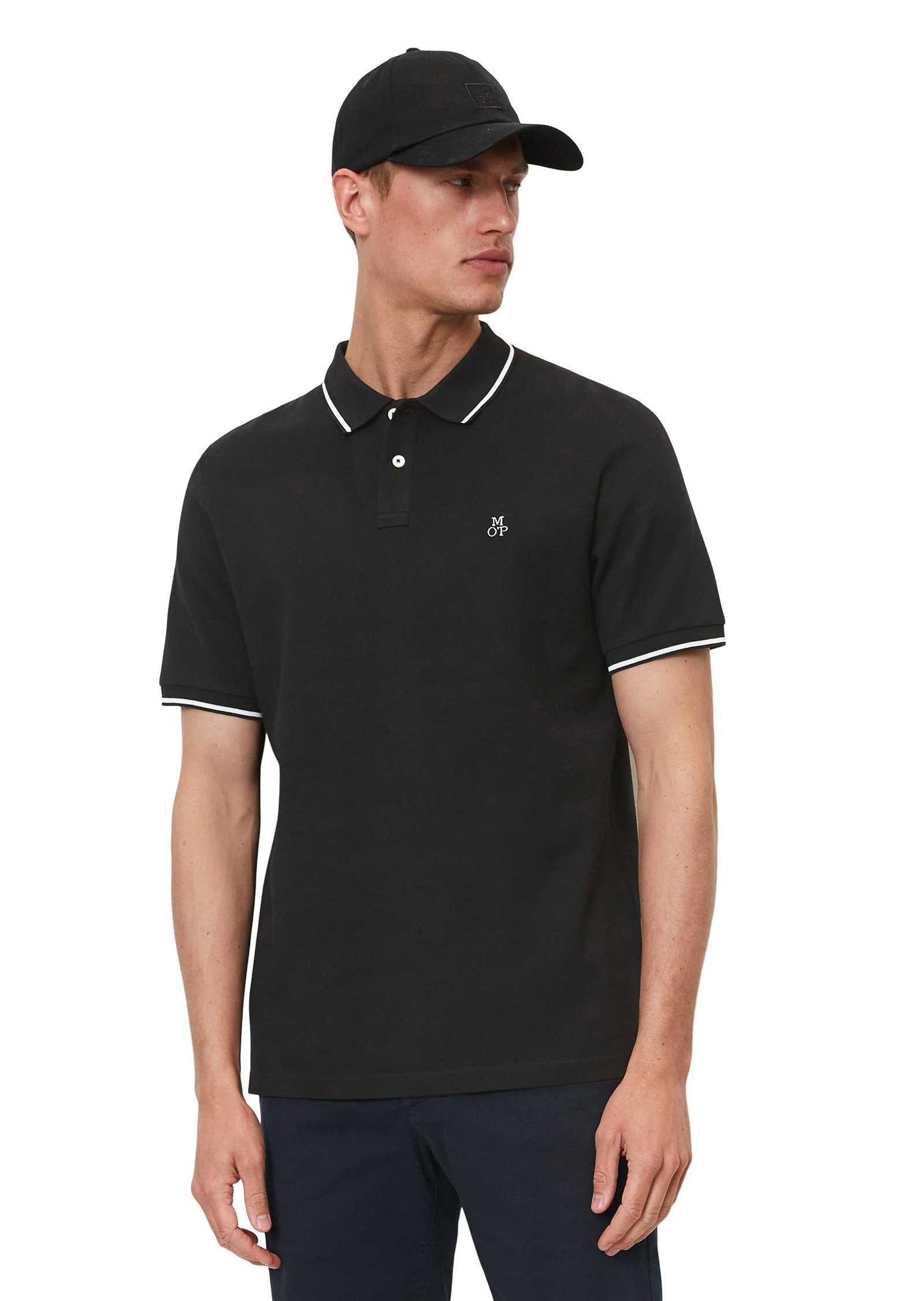 Marc O'Polo Poloshirt aus Organic Cotton schwarz | Poloshirts
