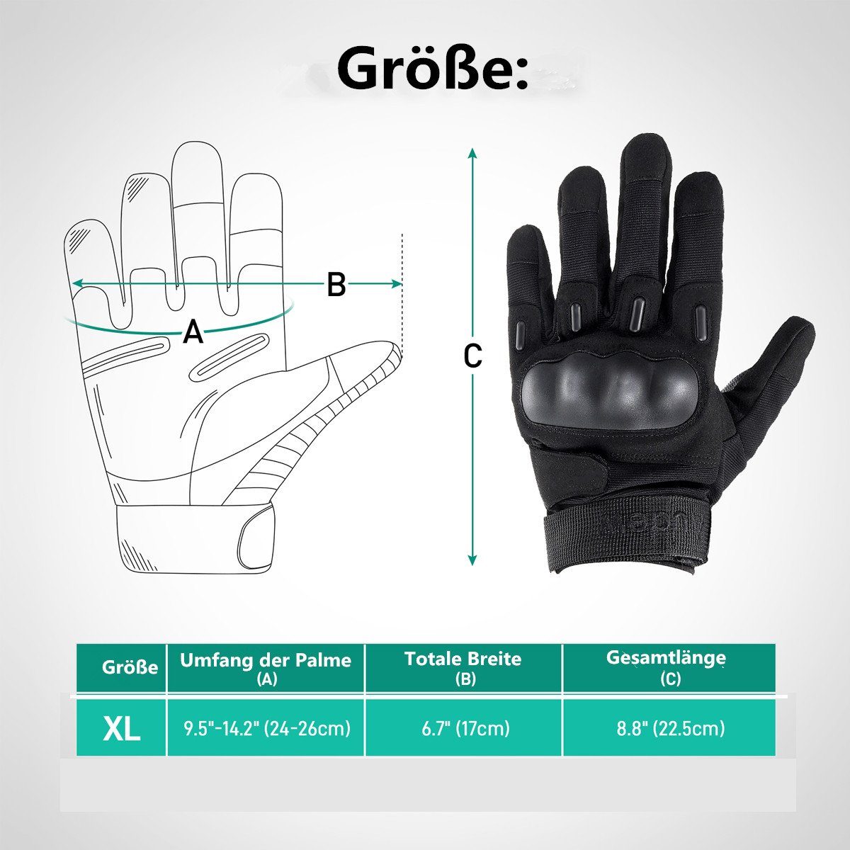 Leder, Motorradhandschuhe Vollfinger Handschuhe Design AUDEW Touchscreen