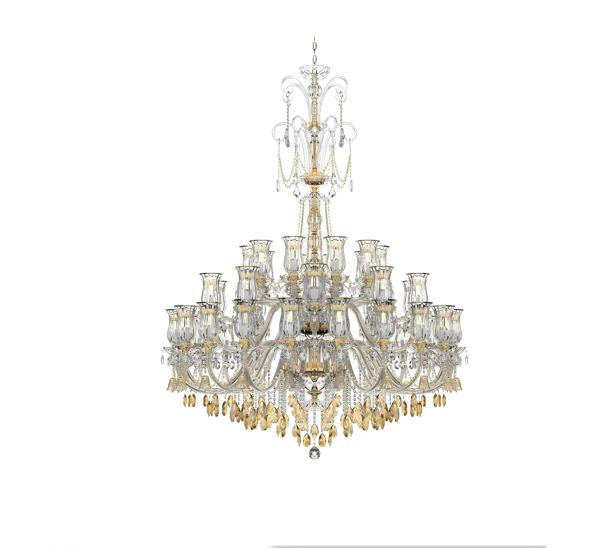 JVmoebel Kronleuchter Eleganter Kristall-Lüster für stilvolles Wohnen, Keine Funktionen, Leuchtmittel wechselbar, Made in Europa