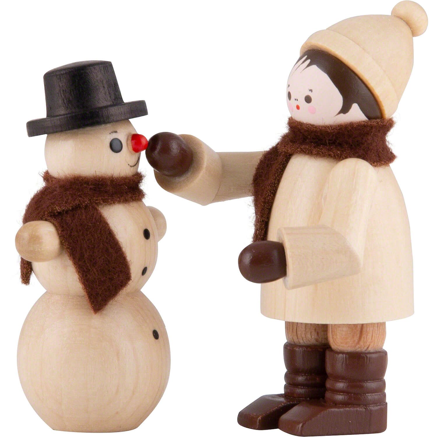 Volkskunstwerkstatt Romy Thiel Dekofigur Thiel-Figur Schneemannbauer mit Sc günstig online kaufen