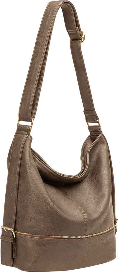 Caspar Schultertasche TS732 große Damen XL Umhängetasche